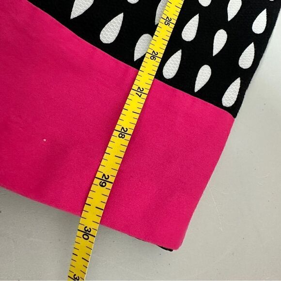 Cato Womens Halter Top Dress Size 8 Black White Pink Raindrops Adjustable Strap - Picture 7 of 8